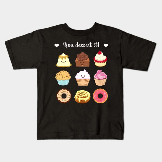 Treat Yoself Kids T-Shirt by AnishaCreations